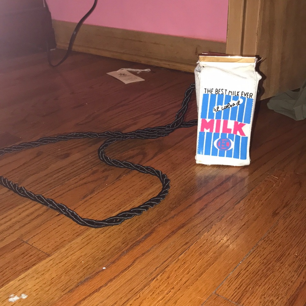 Milk carton crossbody bag
